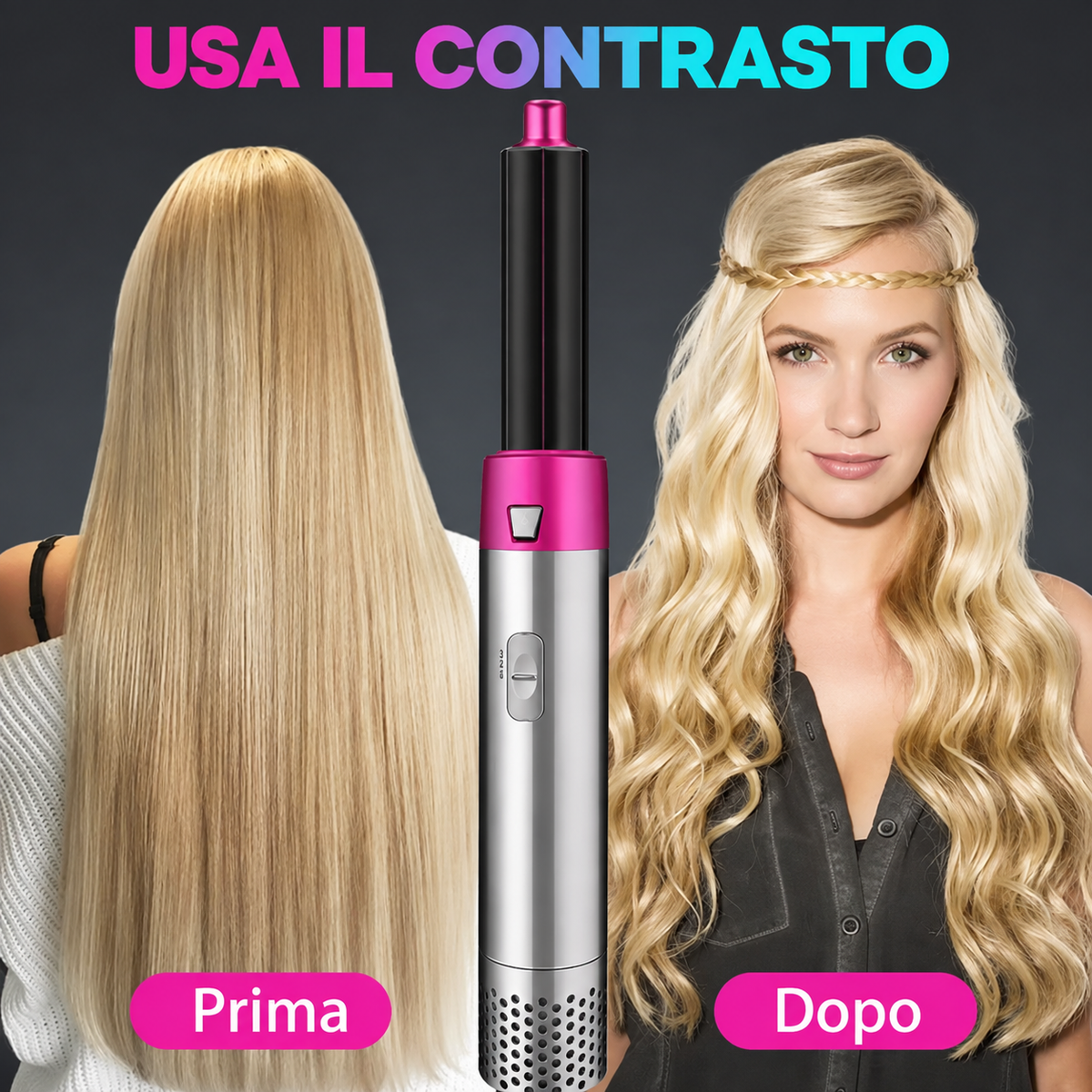 SmallWell Hot Air Brush 5 in 1**Spazzola Ad Aria Calda 5 in 1 – Asciuga, Liscia, Arriccia e Dona Volume