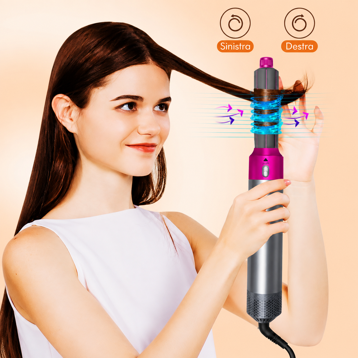 SmallWell Hot Air Brush 5 in 1**Spazzola Ad Aria Calda 5 in 1 – Asciuga, Liscia, Arriccia e Dona Volume