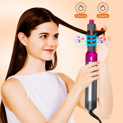SmallWell Hot Air Brush 5 in 1**Spazzola Ad Aria Calda 5 in 1 – Asciuga, Liscia, Arriccia e Dona Volume